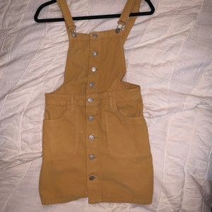 PacSun yellow overalll dress